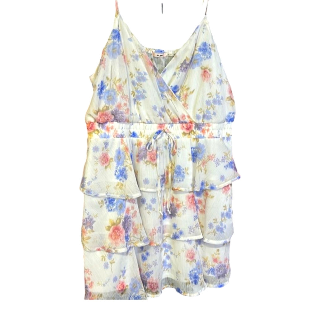 Floral Sleeveless Ruffle Mini Dress